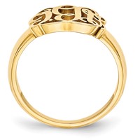 10K Yellow Gold Monogram Ring view 2