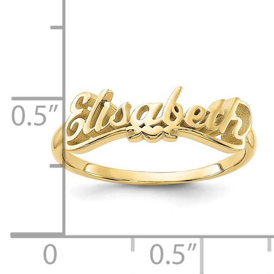 Casted High Polish Name Ring