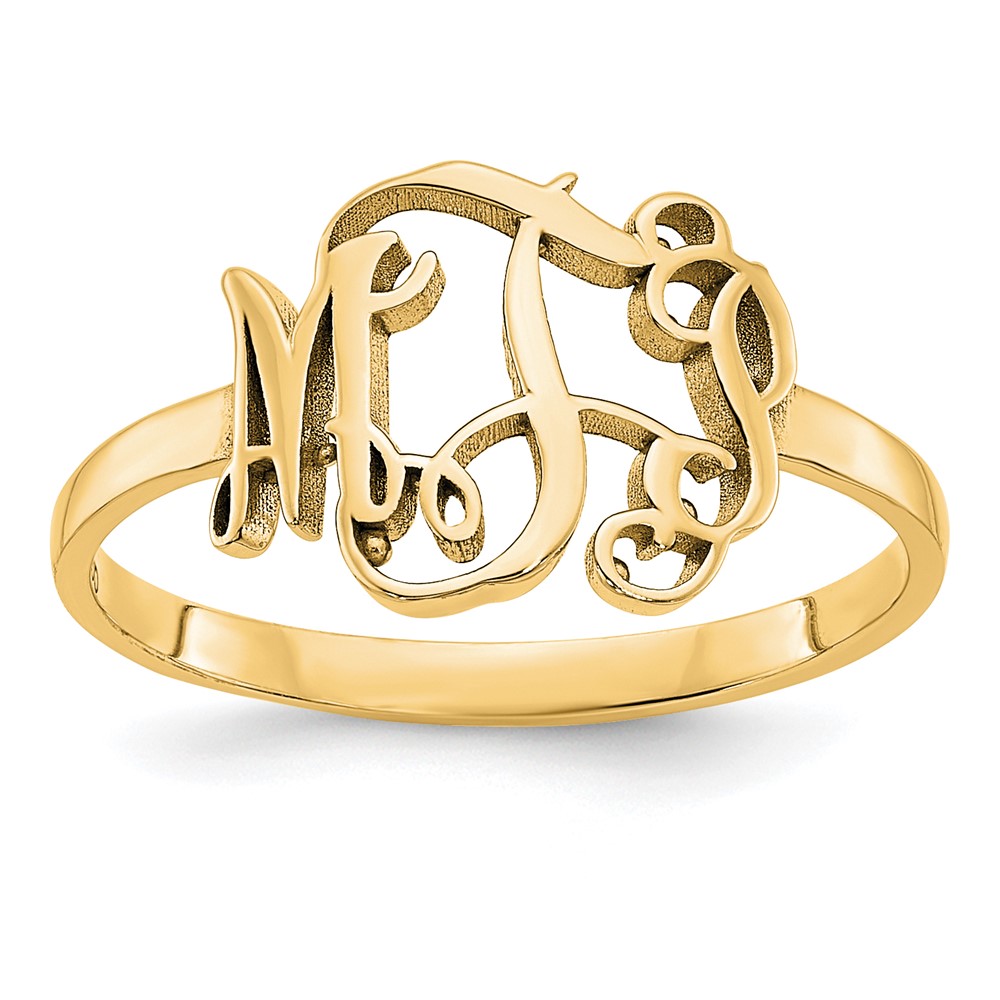 10K Yellow Gold Monogram Ring