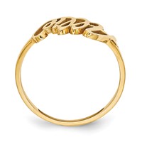 10K Yellow Gold Name Plate Ring view 4