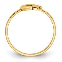 10K Yellow Gold Script Or Block Font Double Initial Ring view 2