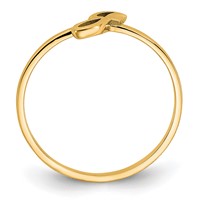 10K Yellow Gold Script Or Block Font Initial Ring view 4