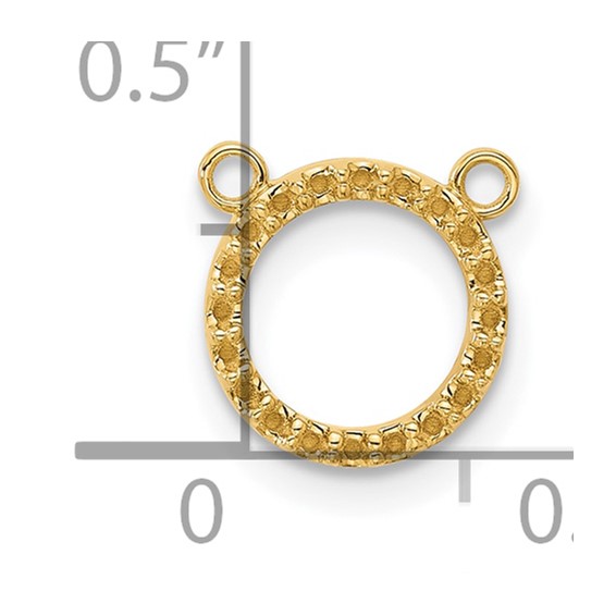 10k Open Circle Necklace w/out Chain Mounting