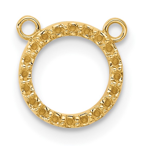 10k Open Circle Necklace w/out Chain Mounting