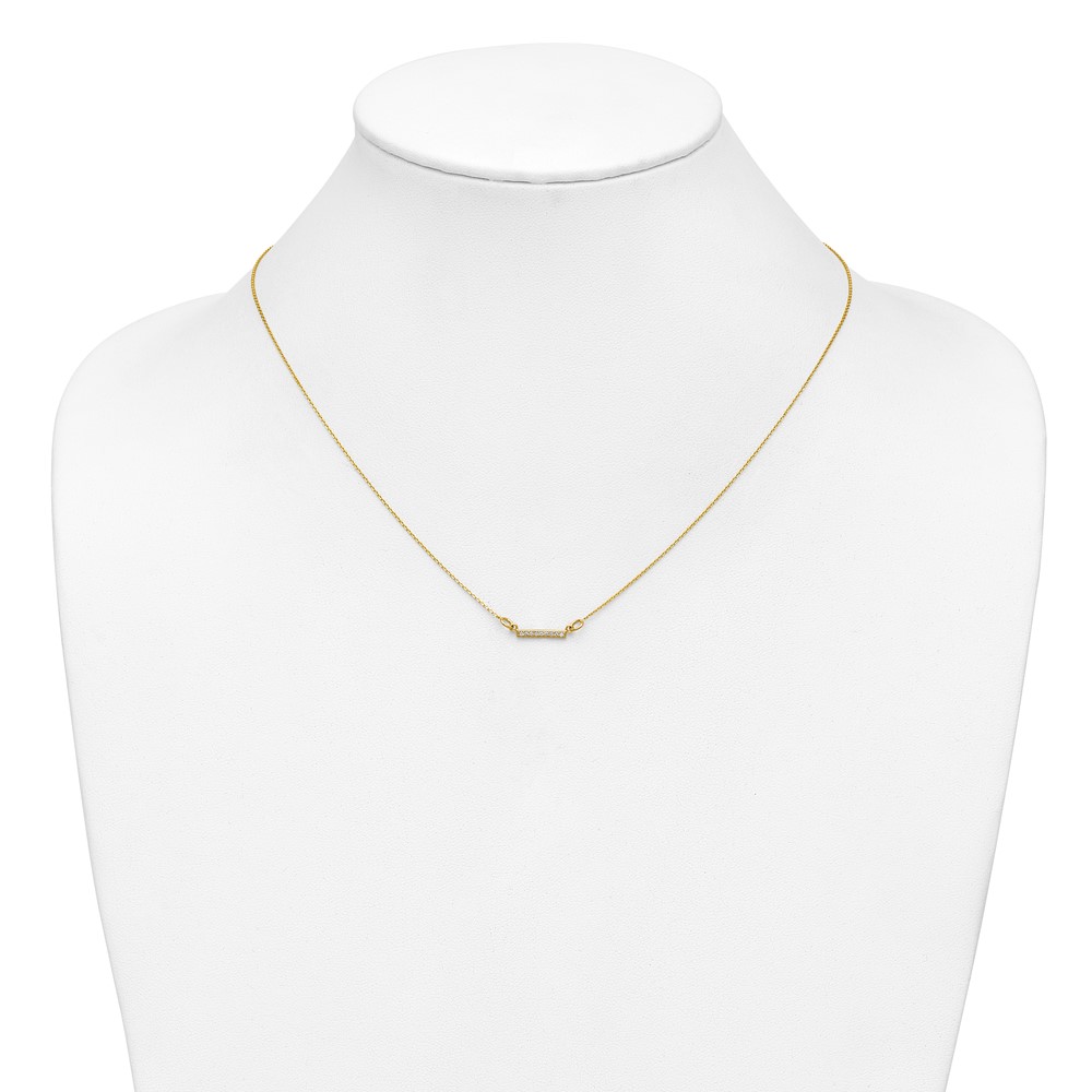 10ky Diamond Tiny Bar Necklace (10XP5030A)