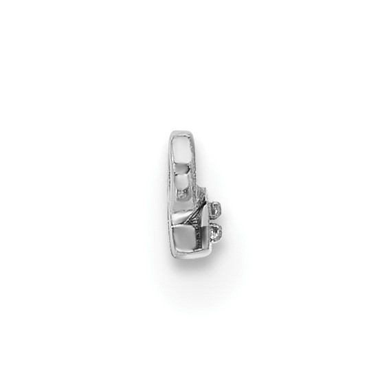 10k White Gold Tiny Bar Mounting only