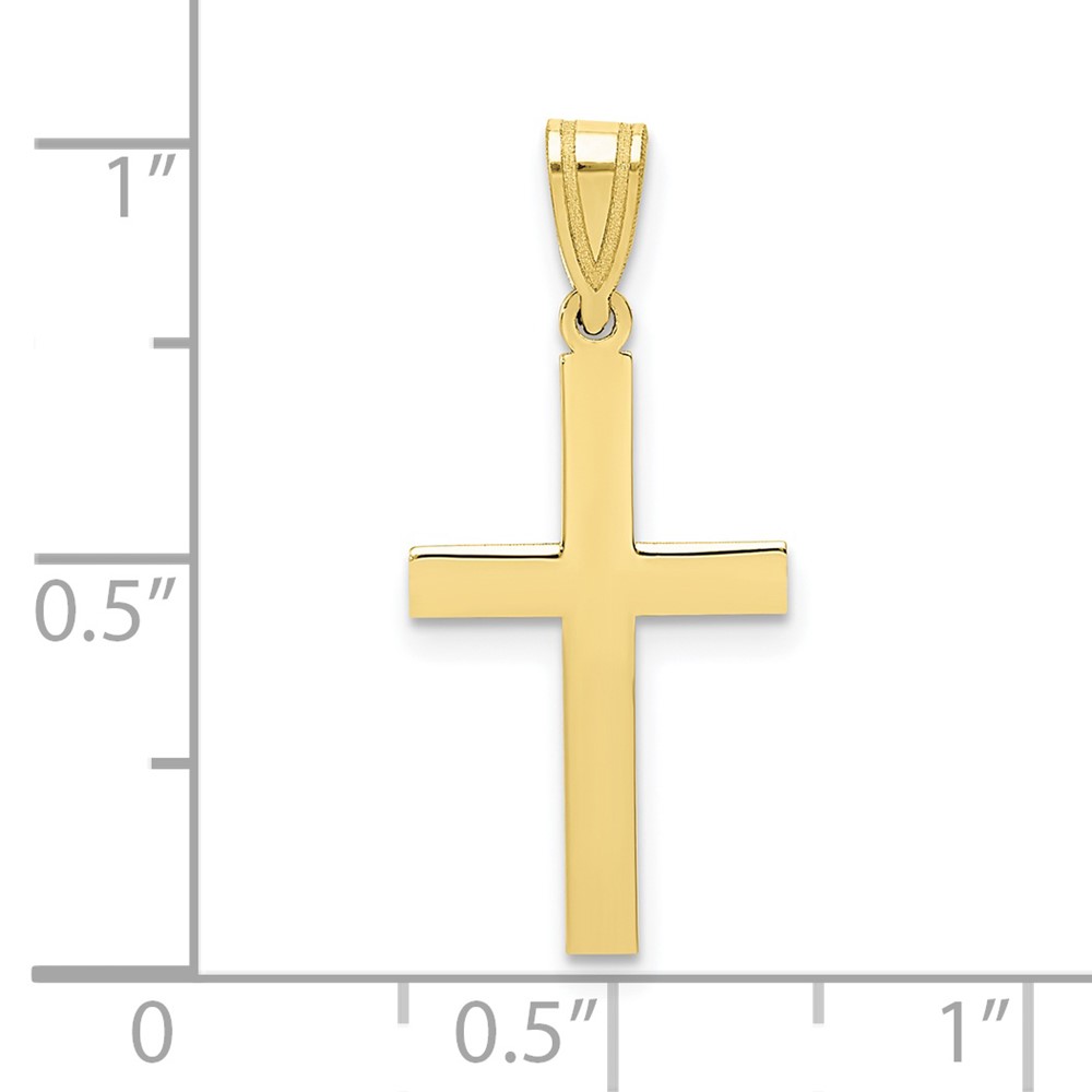 10k Sandblasted Cross Pendant (10XR100)