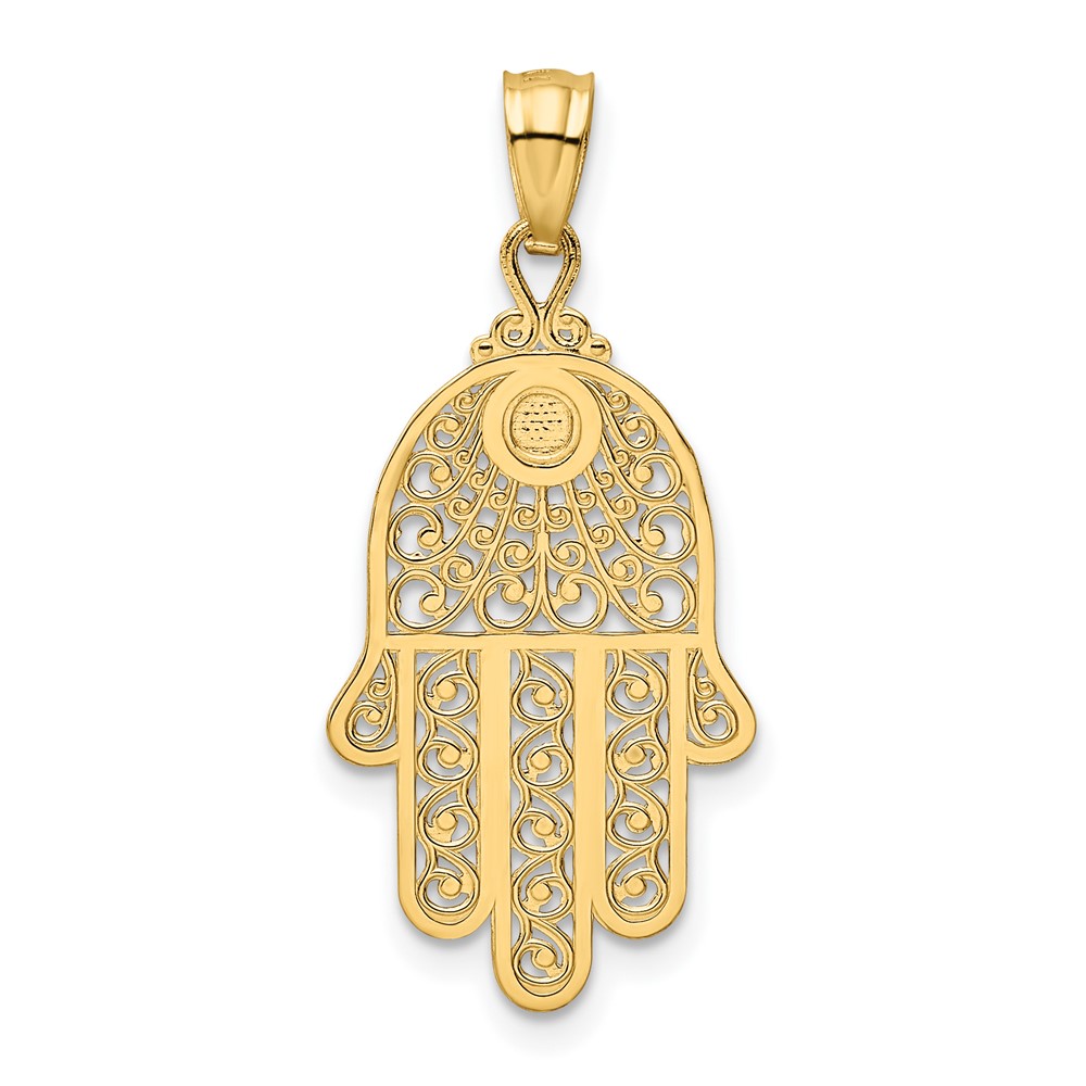 10k Yellow Gold Hand of God Pendant (10XR1398)