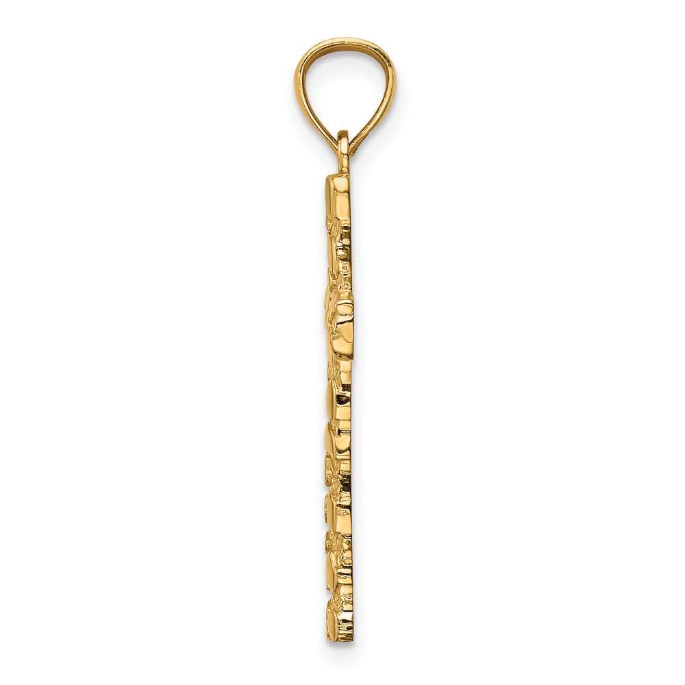 10K Nugget Cross Pendant (10XR1833)