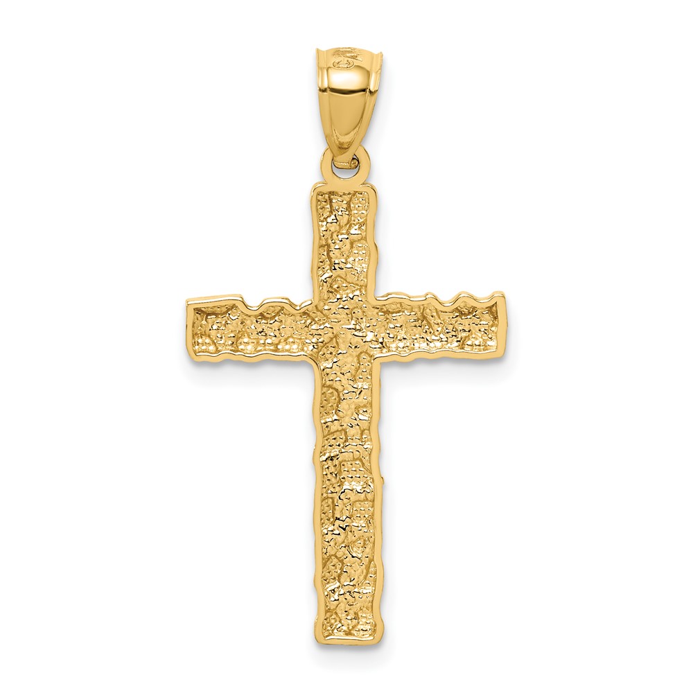 10K Nugget Cross Pendant (10XR1833)