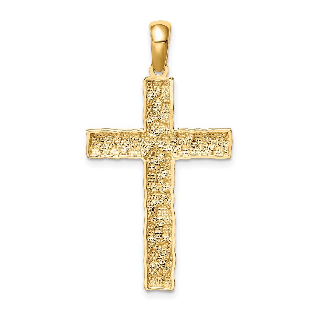 10K Nugget Cross Pendant (10XR1834)
