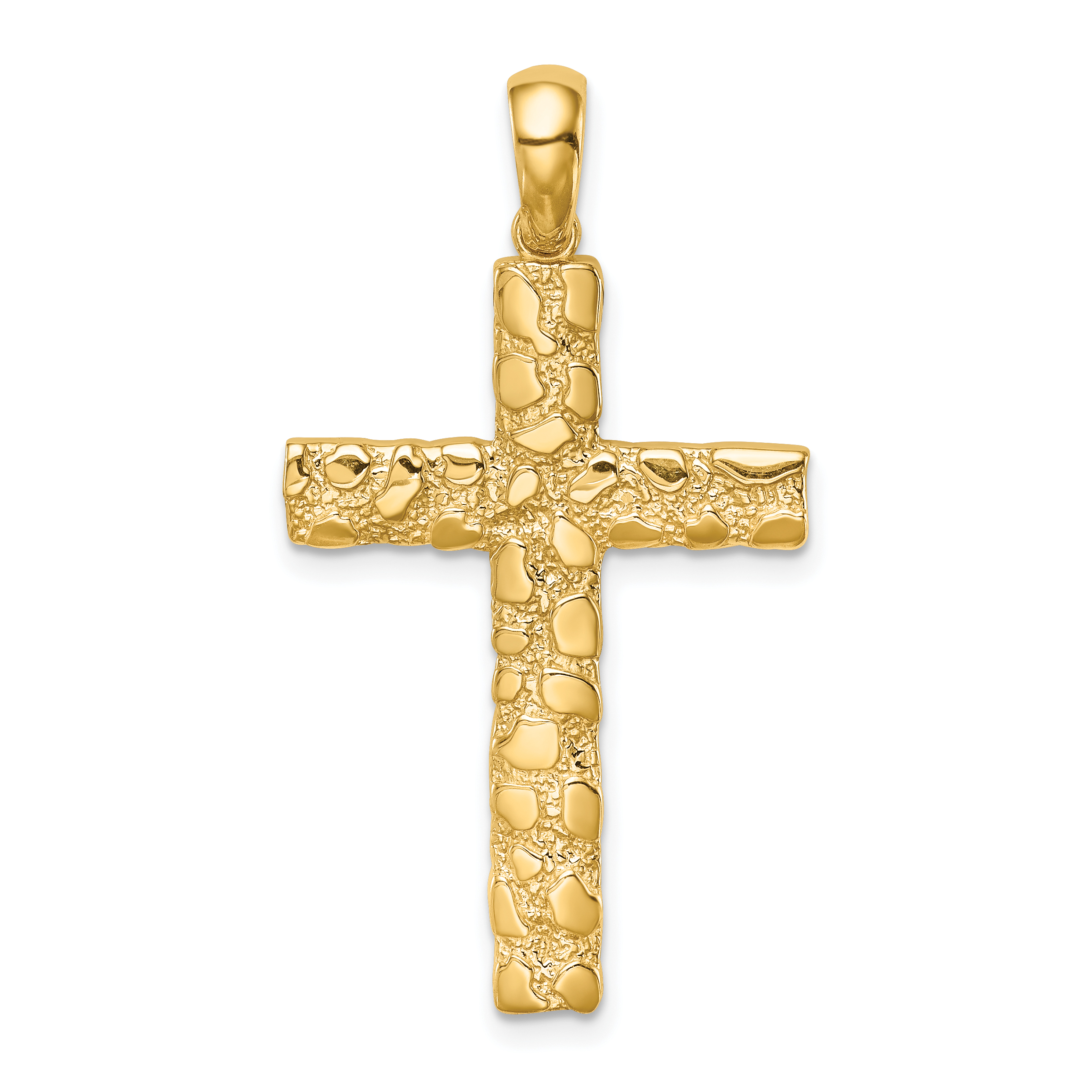 10K Nugget Cross Pendant (10XR1834)