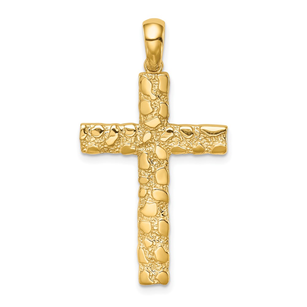 10K Nugget Cross Pendant (10XR1834)