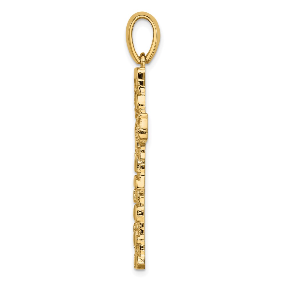 10K Nugget Cross Pendant (10XR1835)