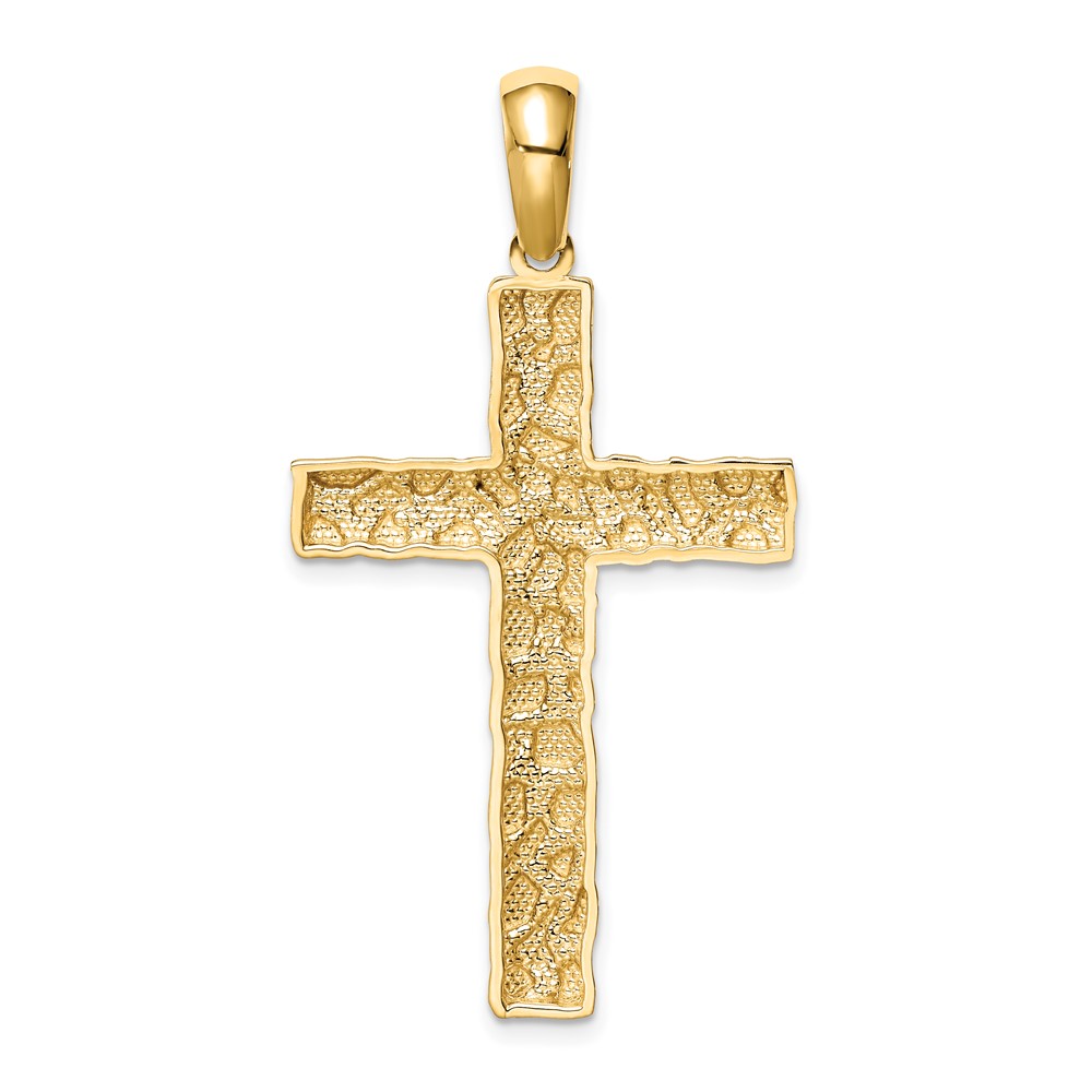 10K Nugget Cross Pendant (10XR1835)