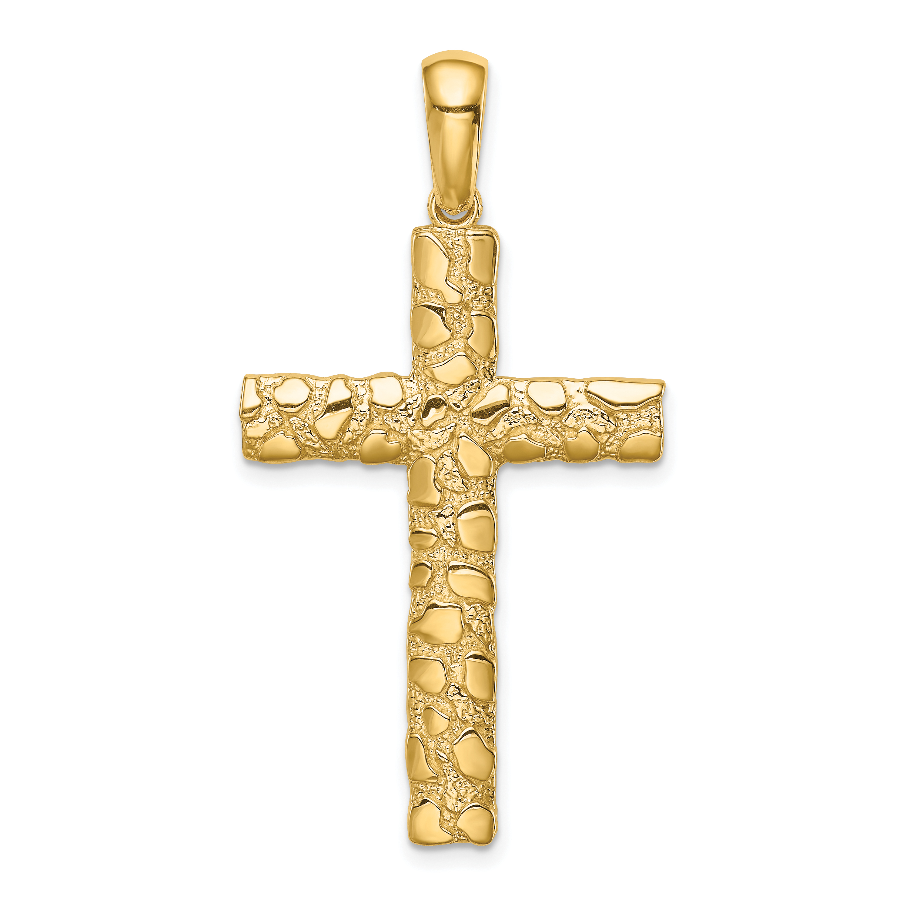 10K Nugget Cross Pendant (10XR1835)