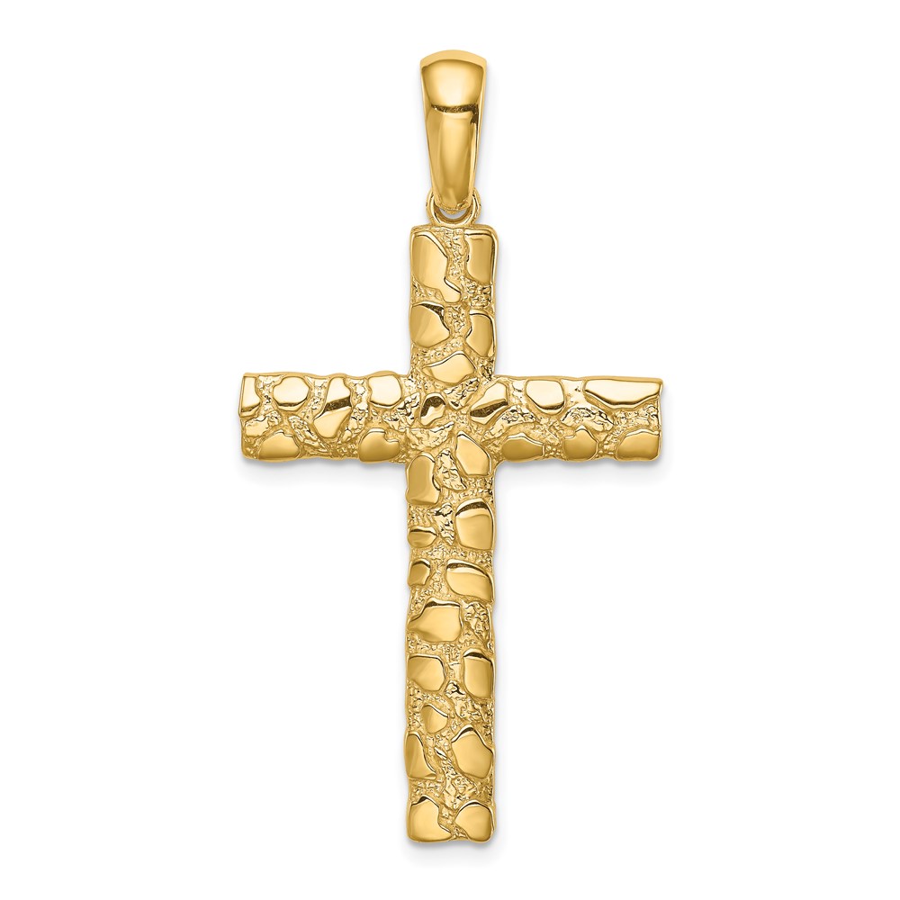10K Nugget Cross Pendant (10XR1835)