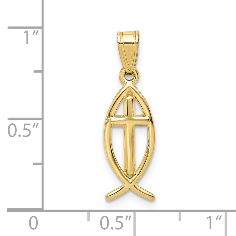 10k Ichthus Fish Pendant (10XR424)