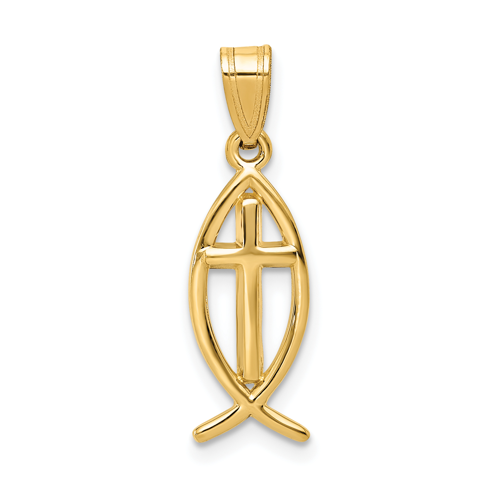 10k Ichthus Fish Pendant (10XR424)