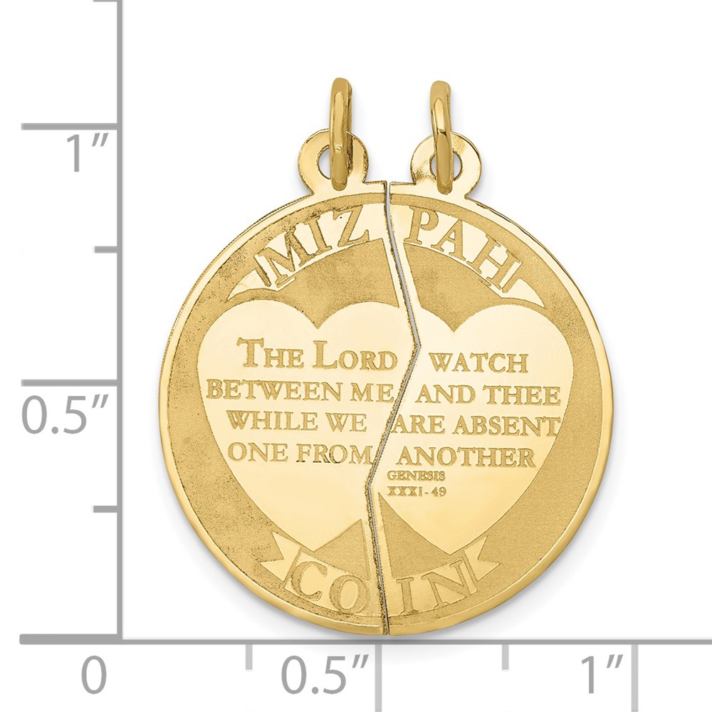 10K Mizpah 2-piece Charm (10XR434)