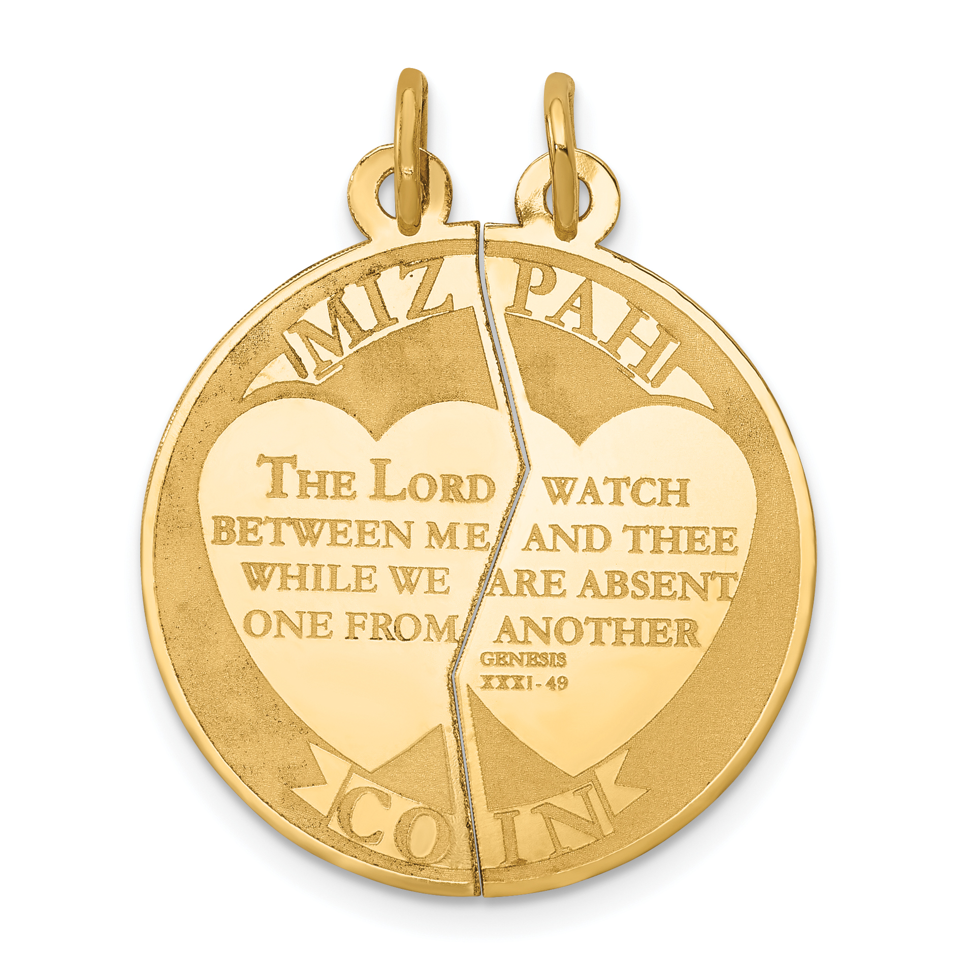 10K Mizpah 2-piece Charm (10XR434)