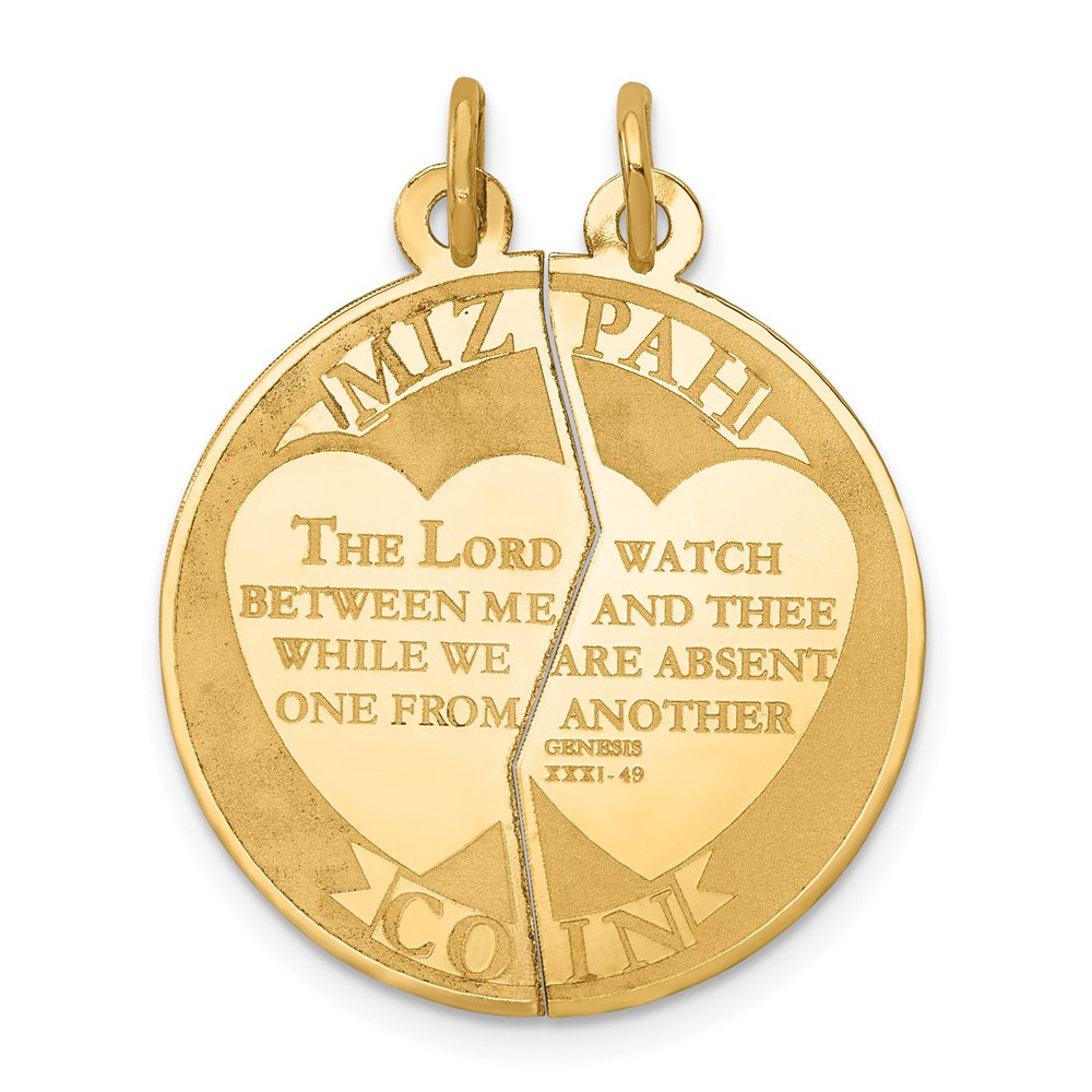 10K Mizpah 2-piece Charm (10XR434)