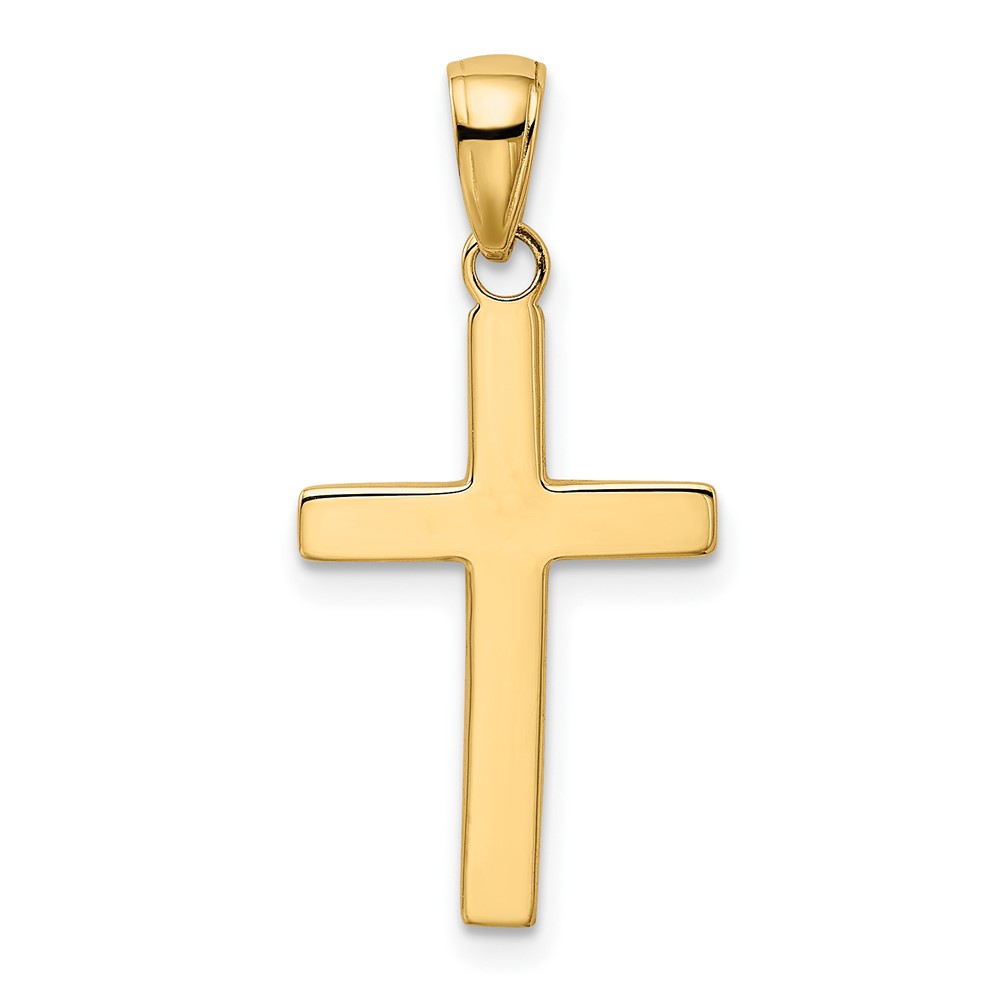 10k Polished Cross Pendant (10XR564)