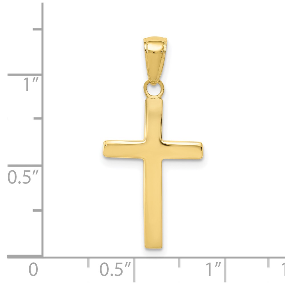 10k Polished Cross Pendant (10XR564)