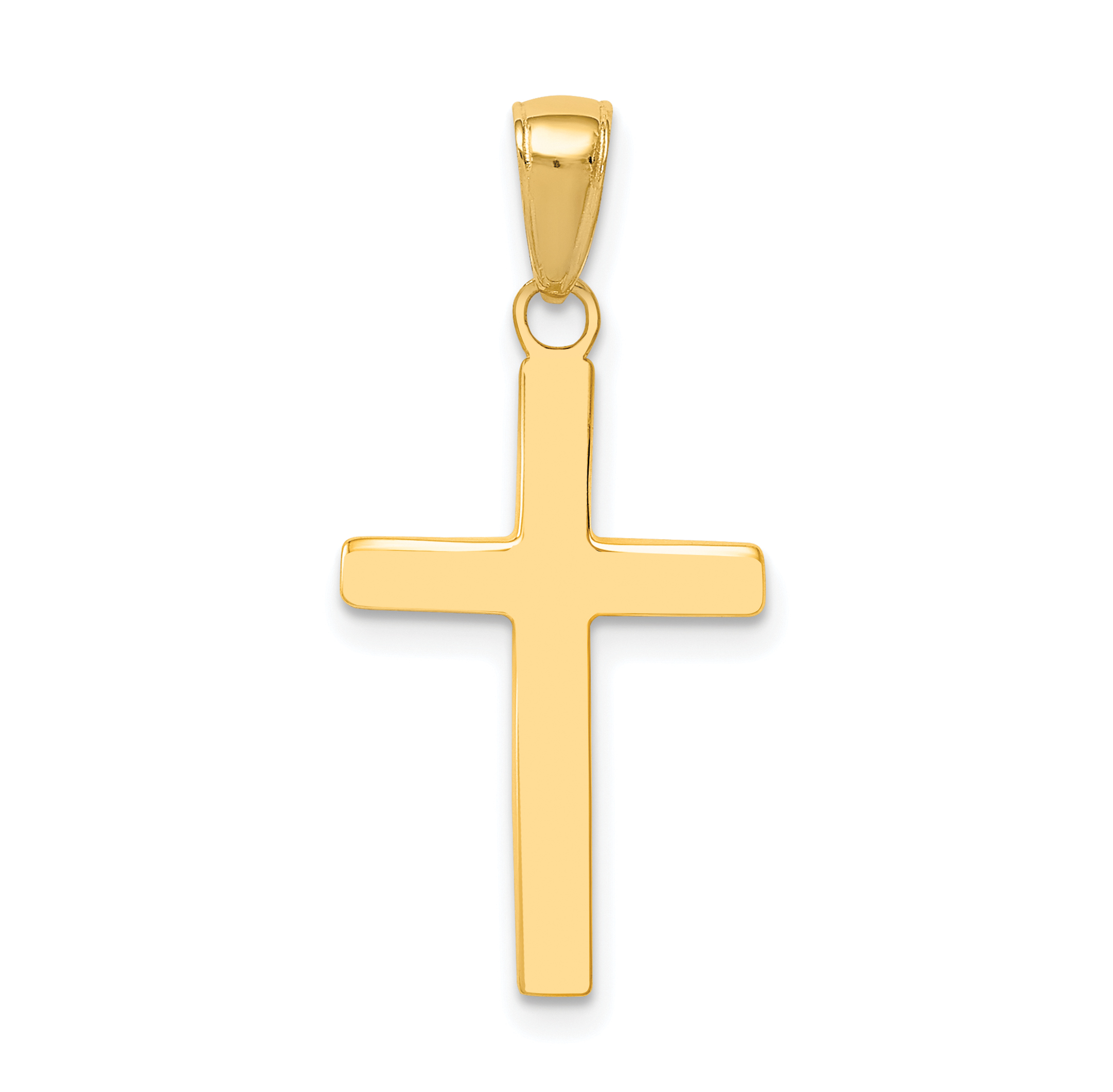 10k Polished Cross Pendant (10XR564)
