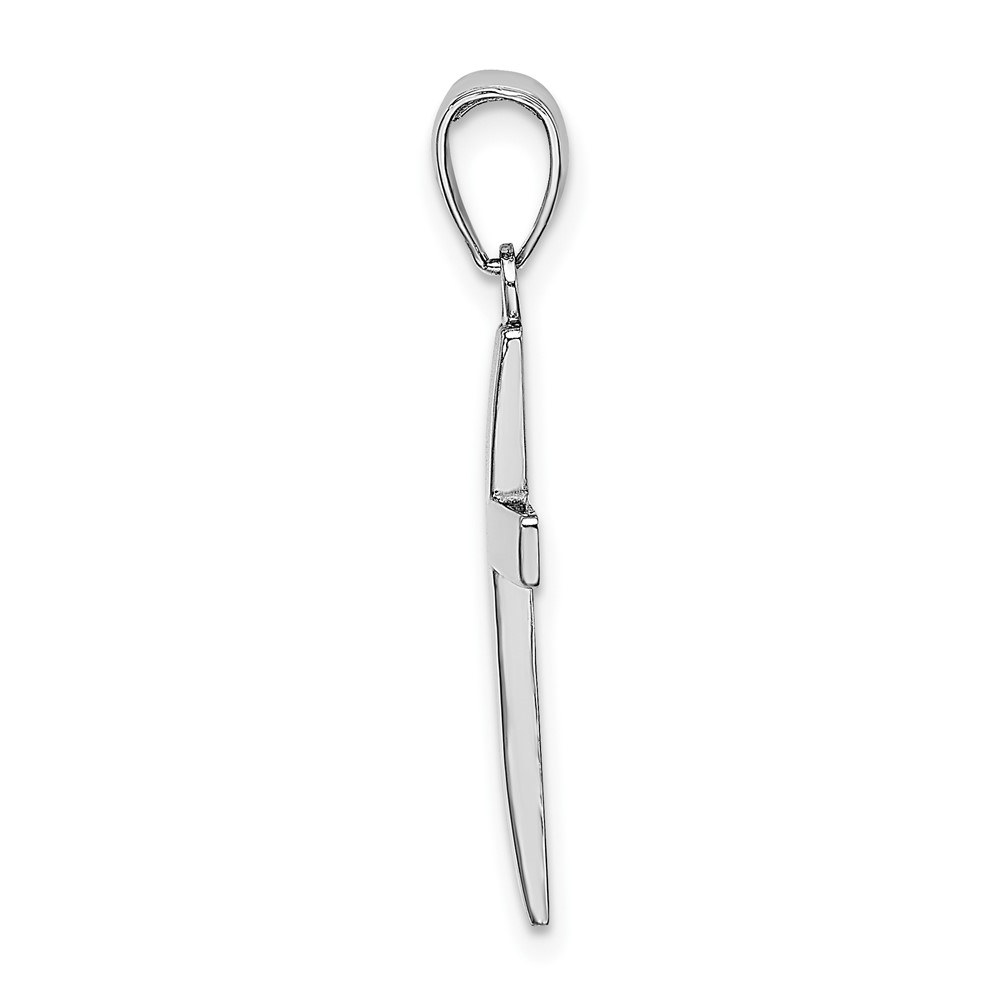10k White Gold Polished Cross Pendant (10XR564W)