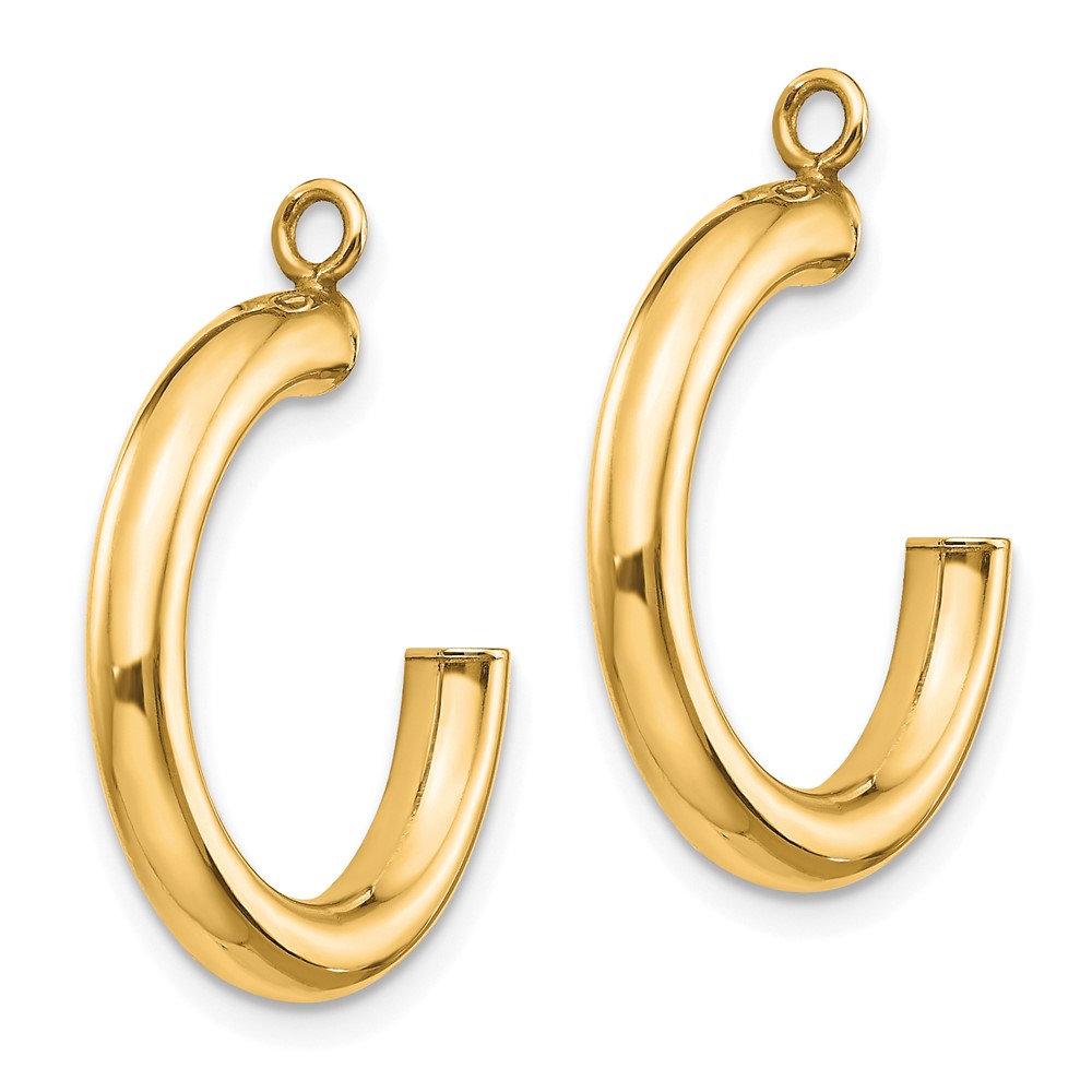 10k Polished Tube Hoop Earring Jackets (10XWJ6Y)