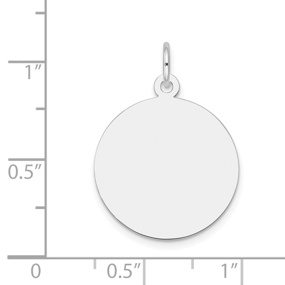 10Kw Plain .018 Gauge Circular Engravable Disc Charm (10XWM137/18)