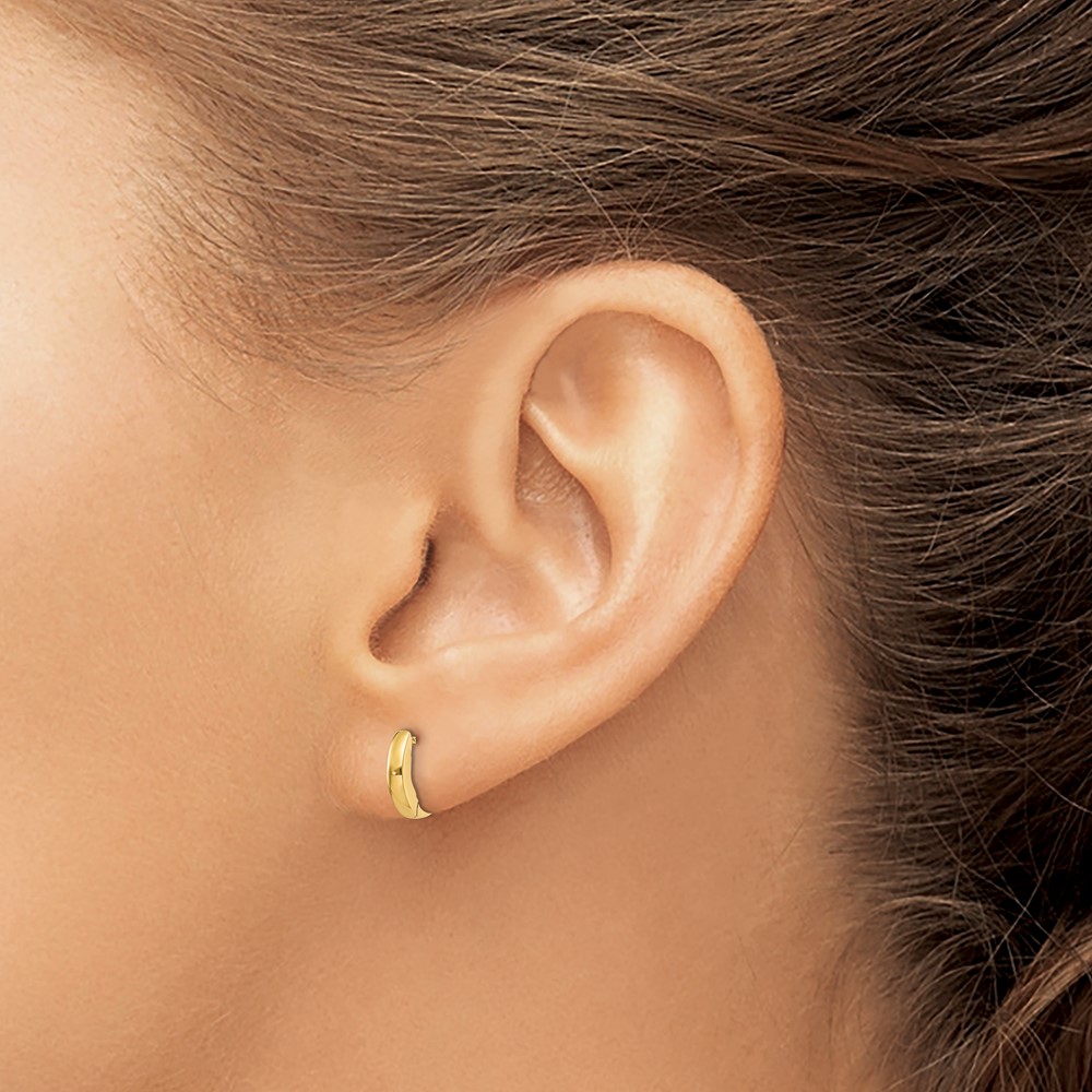 10k Polished Hinged Earrings (10XY114)