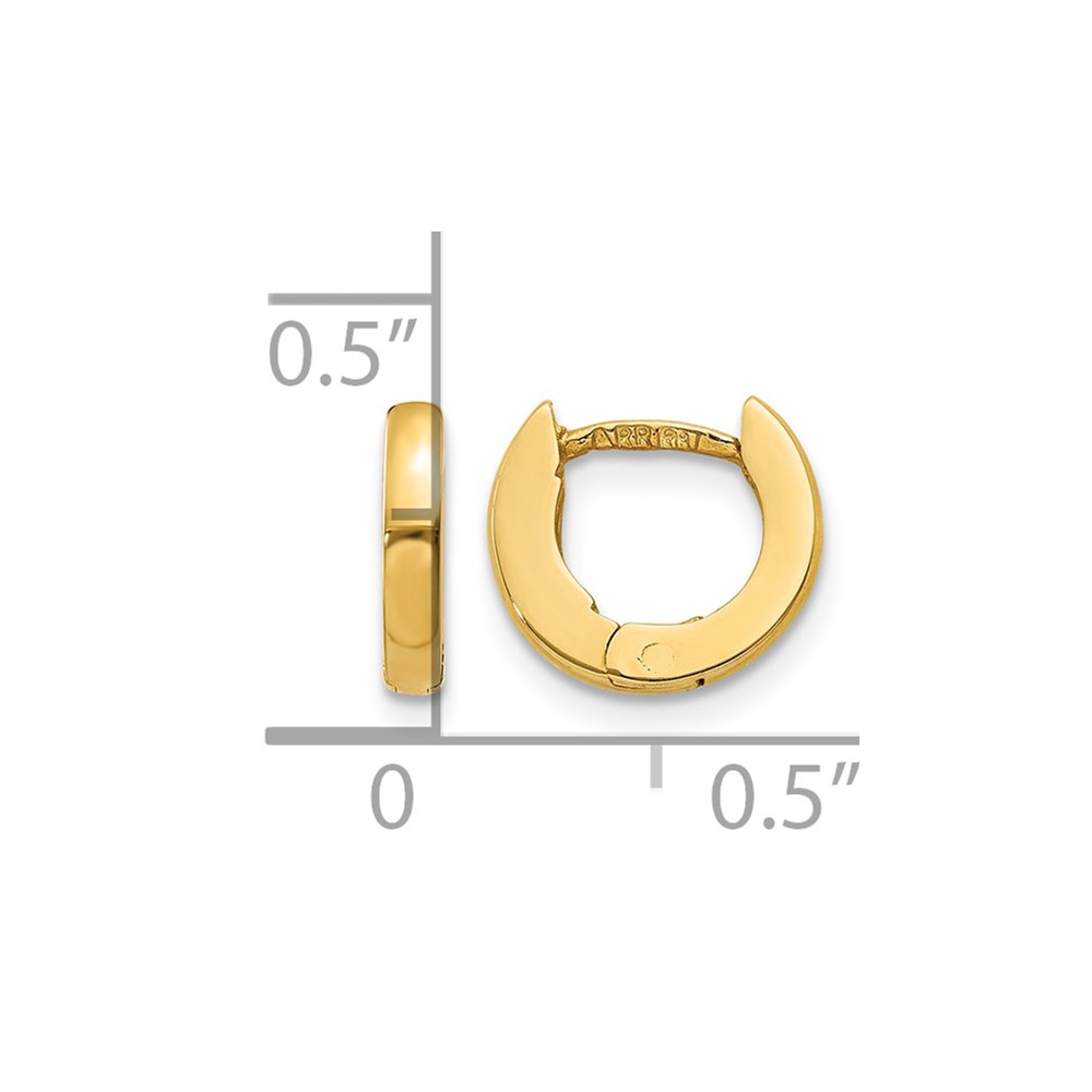 10k Polished Hinged Earrings (10XY114)