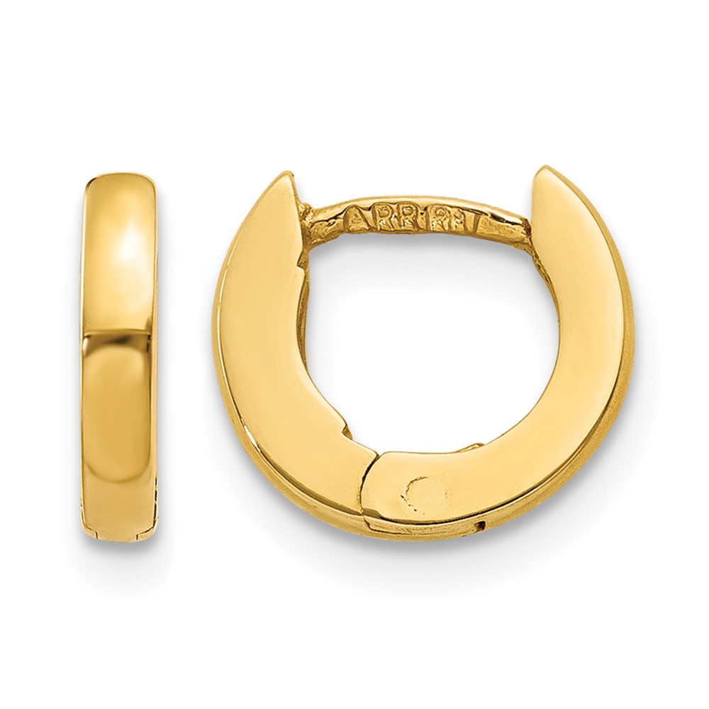 10k Polished Hinged Earrings (10XY114)