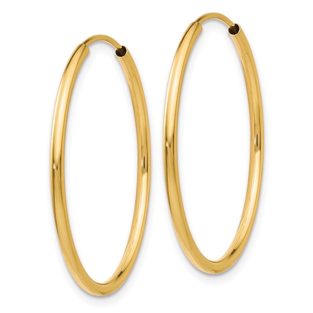 10k 1.5mm Polished Round Endless Hoop Earrings (10XY1161)