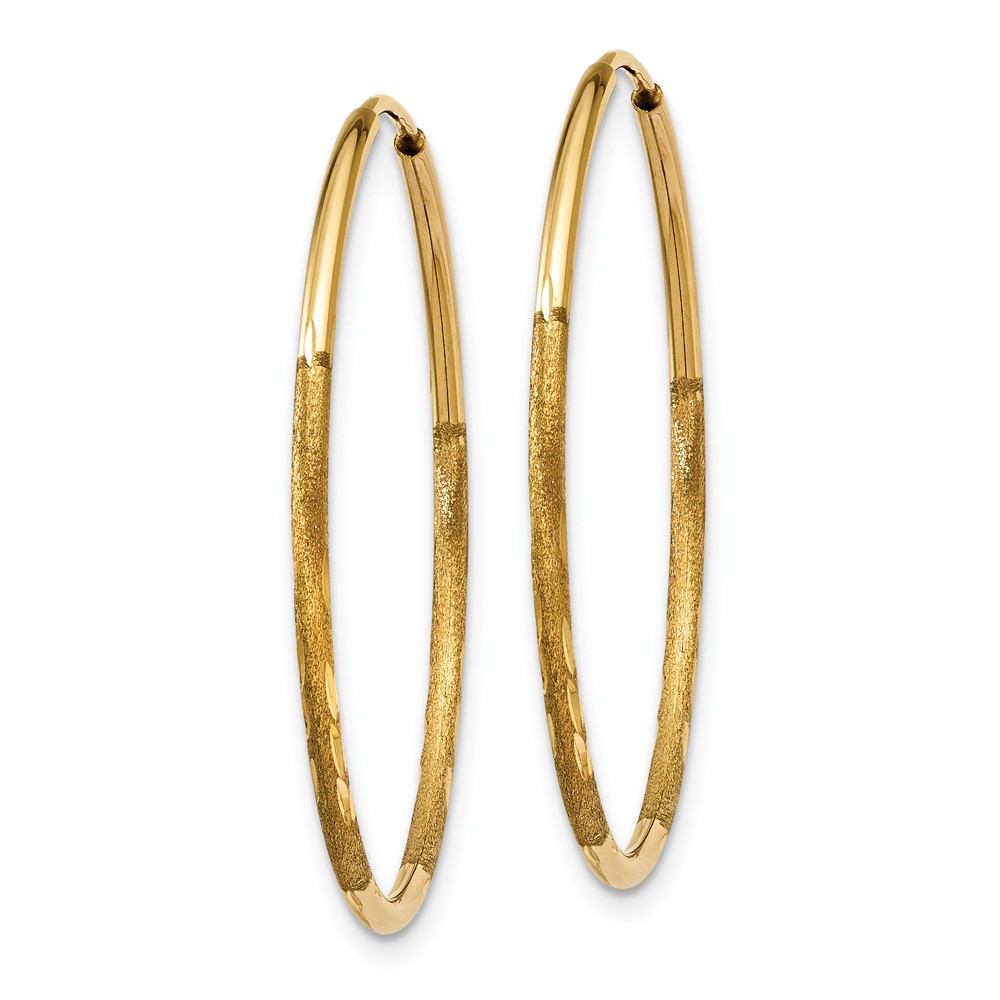 10k 1.25mm Diamond-cut Endless Hoop Earring (10XY1216)