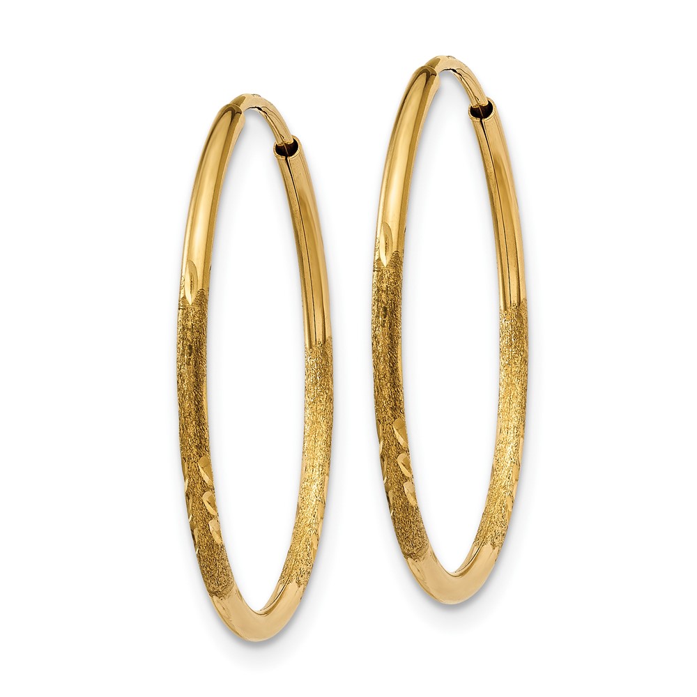 10k 1.25mm Diamond-cut Endless Hoop Earring (10XY1217)