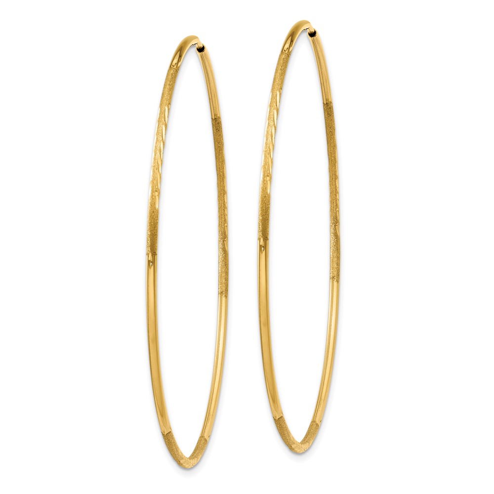 10k 1.25mm Diamond-cut Endless Hoop Earring (10XY1223)