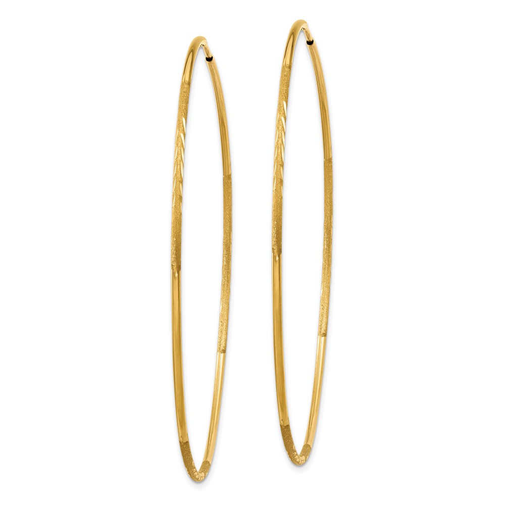 10k 1.25mm Diamond-cut Endless Hoop Earring (10XY1224)