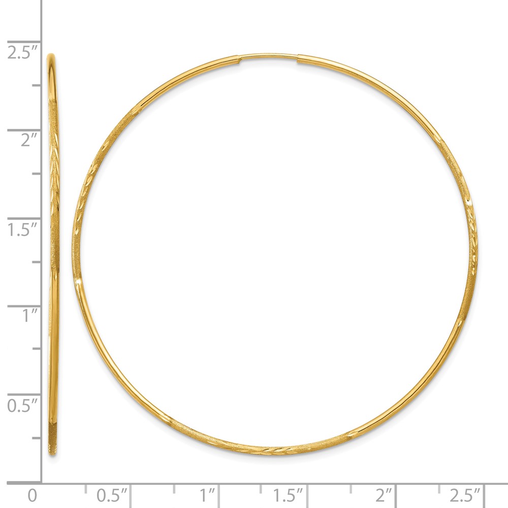 10k 1.25mm Diamond-cut Endless Hoop Earring (10XY1224)