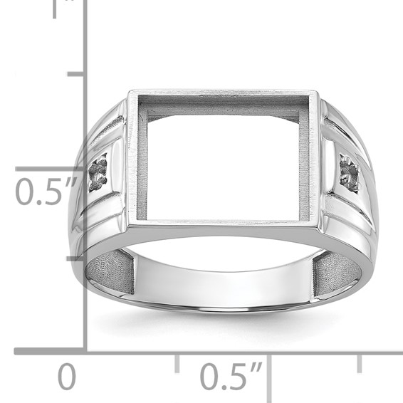 10K White Gold Men's ring mounting
