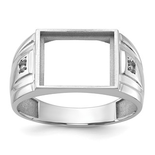 10K White Gold Men's ring mounting