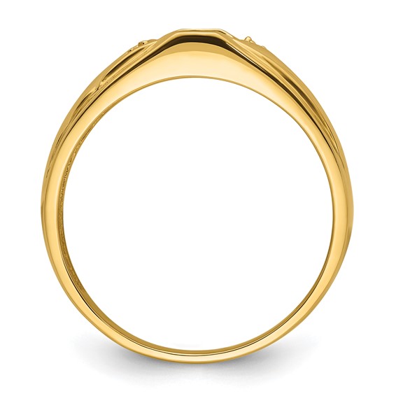 10K Mens Diamond and Onyx Ring Mounting