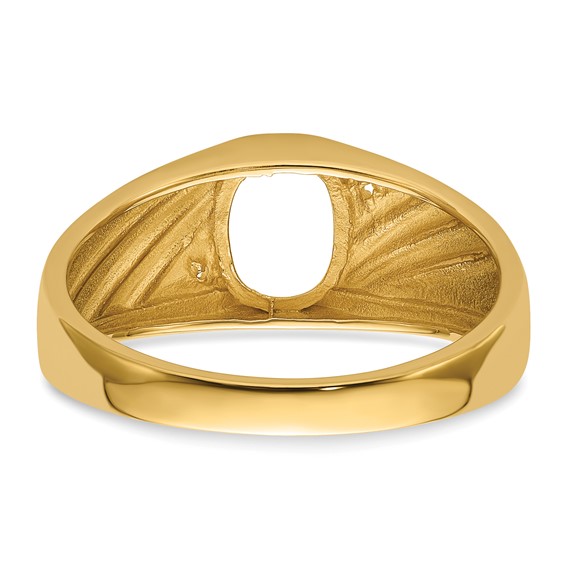 10K Mens Diamond and Onyx Ring Mounting