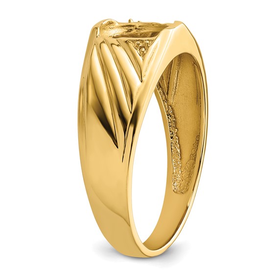 10K Mens Diamond and Onyx Ring Mounting