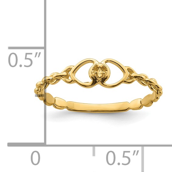 10K .01ct. Diamond Heart Ring Mounting