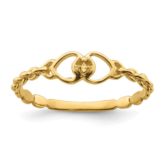 10K .01ct. Diamond Heart Ring Mounting