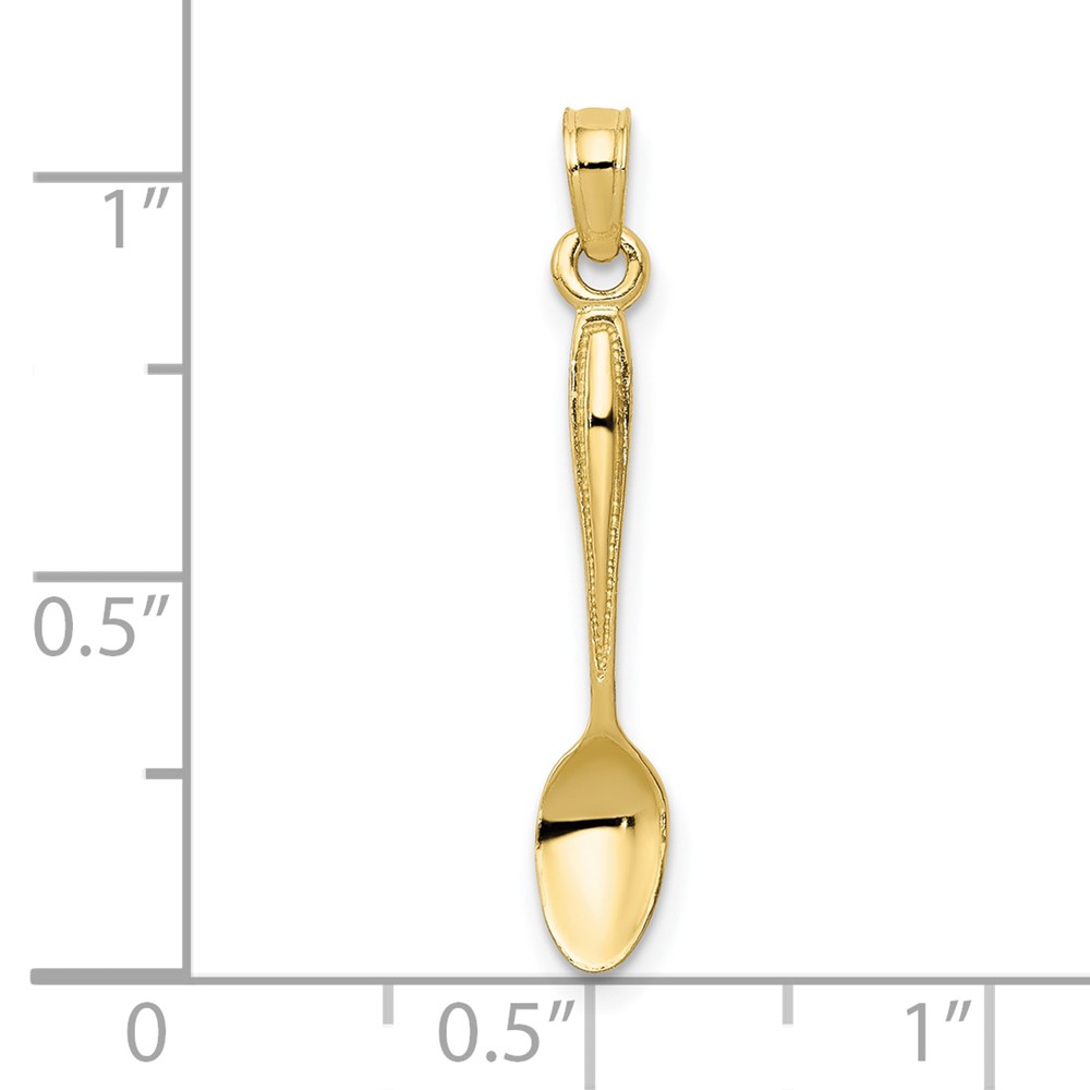 10K 3-D Table Spoon Pendant (10YC1041)