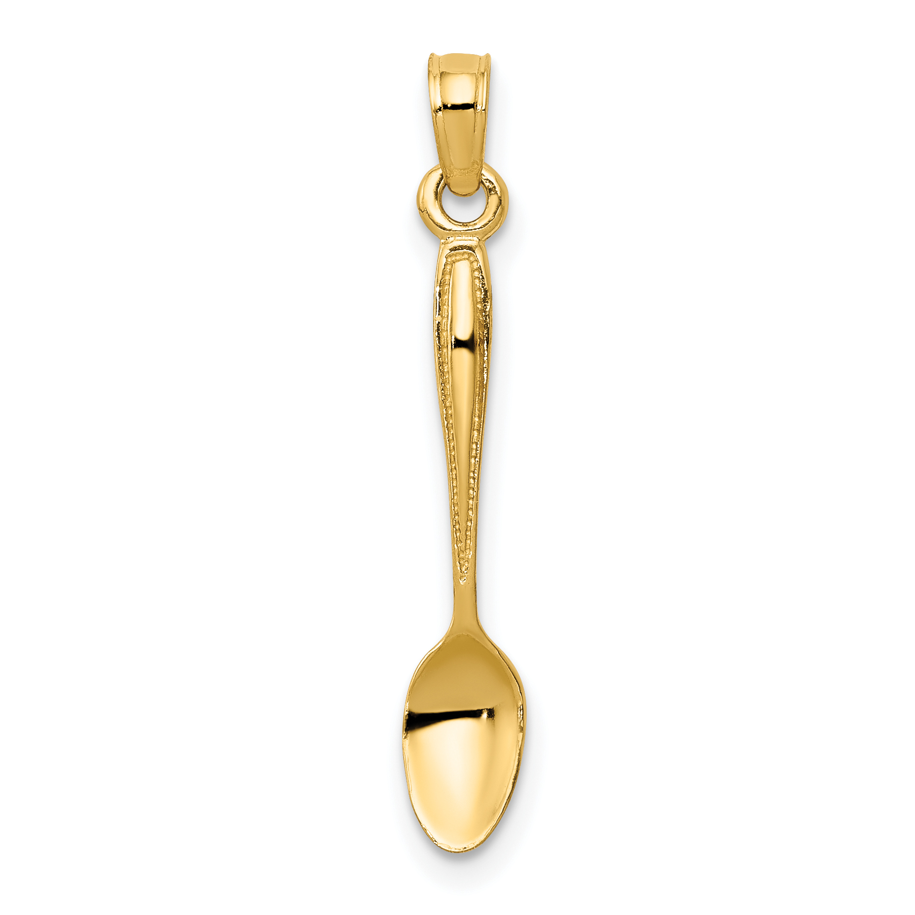10K 3-D Table Spoon Pendant (10YC1041)